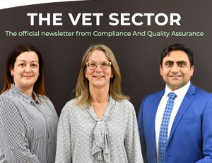 A team from Compliance And Quality Assurance features in 'The Vet Sector' newsletter, highlighting RTO training.