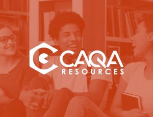 Smiling students study with resources from CAQA, supporting quality RTO training.