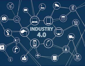 Industry 4.0 illustrates interconnected devices and data exchange for automation in modern RTO training.