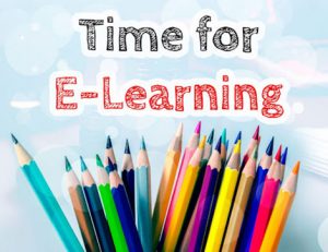 Bright colored pencils represent diverse e-learning approaches for effective training.