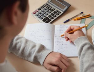 A student uses traditional tools for learning and assessment in the vet sector.